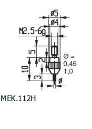 指示表測(cè)頭 M2,5